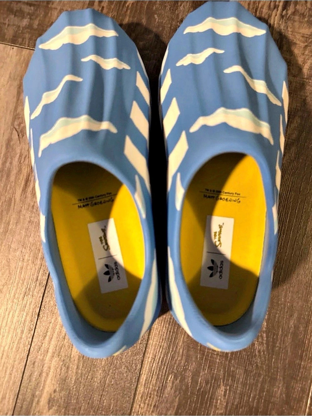 adidas adilette SuperStar 3M Sponsons Blue & Yellow US 13 Like New - Picture 3 of 5